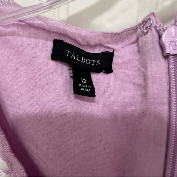 Talbots Light Pink Linen Dress with Embroidery - Picture 3 of 5